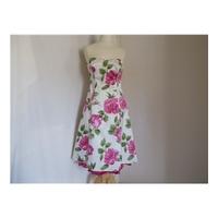 debut size 12 floral strapless dress