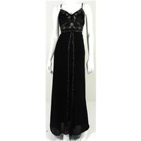 Debut size 18 black embellished full length evening dress