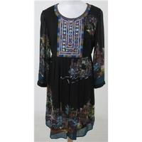 Derhy size 10 black mix knee length dress