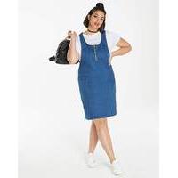 Denim Pinafore Dress Length 36in