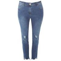 denim step hem skinny jeans denim