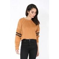 Deena Long Sleeves Round Neck Cropped Top