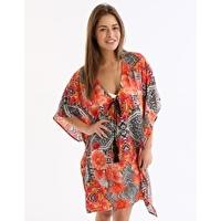 definition placement print v neck kaftan spice