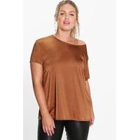 Debbie Slinky Boxy T-Shirt - camel