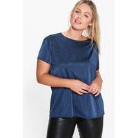 Debbie Slinky Boxy T-Shirt - navy