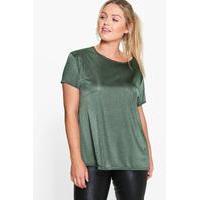 Debbie Slinky Boxy T-Shirt - khaki