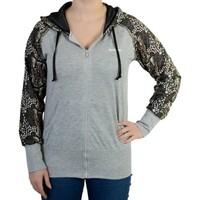 desigual sweatshirt zip hoody gris 2042 womens sweatshirt in grey