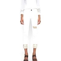 desigual 72d2wc4 trousers women bianco womens trousers in white