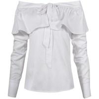 denny rose 73dr14002 shirt women bianco womens shirt in white