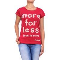 desigual womens short sleeve top womens t shirt in red
