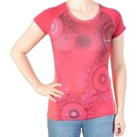 Desigual T-Shirt 67T2SA1 Purpura 3052 women\'s T shirt in red