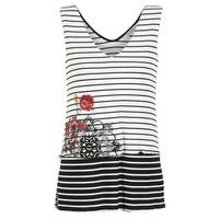 desigual grizella womens vest top in white