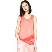 desigual 73t2ex1 canotta women pink womens vest top in pink