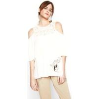 desigual 72b2yg8 blusa women bianco womens blouse in white