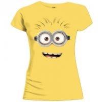 DESPICABLE ME 2 Women\'s Dave Goggle Eyes T-Shirt, Large, Yellow