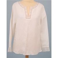 debenhams size 16 cream long sleeved shirt