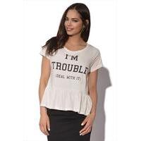 Delicious London Im Trouble Peplum Crop