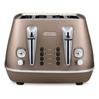 delonghi cti4003 bz distinta 4 slice toaster in matt bronze