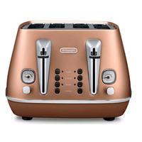 Delonghi CTI4003 CP DISTINTA 4 Slice Toaster in Matt Copper