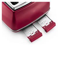 Delonghi CTOE4003 RD Icona Elements 4 Slice Toaster in Red Extra Lift