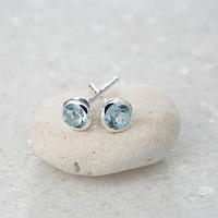 December Birthstone Earrings (Blue Topaz)