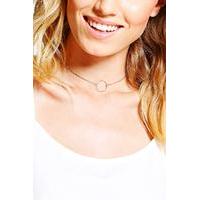 Delicate Ring Choker - silver