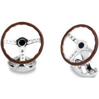 Deakin & Francis Sterling Silver Vintage Steering Wheel Cufflinks