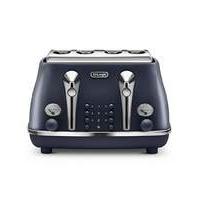 Delonghi Elements 4 Slice Blue Toaster