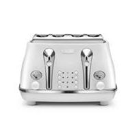 delonghi elements 4 slice white toaster