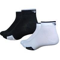 defeet cyclismo 1 socks whiteblack stripe m