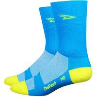 Defeet - Aireator Tall Hi-Vis Socks Blue/Yellow M