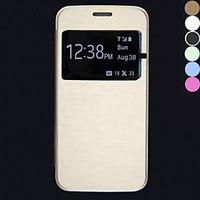 DF Touch View Flip Back Transparent Full Body Case for Samsung Galaxy S6 edge
