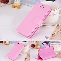 DF Smooth Silk Pattern with Card Bag PU Full Body Case for iPhone 4/4S(Assorted Color)