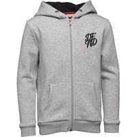 DFND London Boys Fox Zip up Hoody Grey Marl