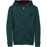 DFND London Boys Fox Zip up Hoody Forrest Green