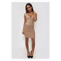 Dhalia Gold Bandage Dress