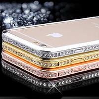 Diamand Inlay Alloy Bumper Frame for iPhone 6s 6 Plus