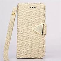 diamond design leather flip stand wallet wrist strap rope cover case f ...