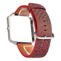 Discolor Genuine Leather Metal Frame 2 in 1 Strap Replacement Watch Band for Fitbit Blaze