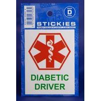 Diabetic Driver Warning Sticker