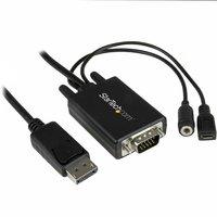 Displayport To Vga Adapter Cable With Audio - 6ft (2m)