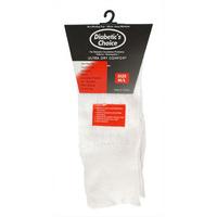 diabetics choice 100 cotton socks 1 pair ml white