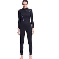 DiveSail Women\'s 3mm Dive Skins Full WetsuitWaterproof Breathable Thermal / Warm Quick Dry Ultraviolet Resistant Front Zipper Wearable