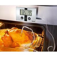 digital oven thermometer alarm with probe stainless steel