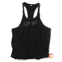 Distressed T- Back Black- XL