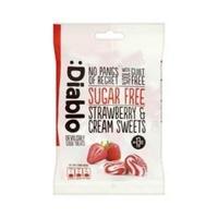 Diablo Sugar Free Strawberry & Cream Sweets Bag 75 g (16 x 75g)