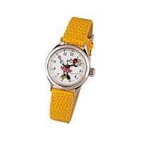 Disney Classic Petite Minnie Moving Arm Quartz Watch With Yellow Strap By Ingersoll Zr25564