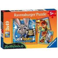 Disneys Zootropolis 3x49 Piece Puzzle