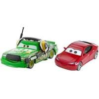 Disney Pixar Cars 3 - Natalie Certain And Chick Hicks (with Headset) (set Of 2) (dxw07)