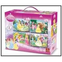 Disney Princess Childrens 4 In 1 Puzzles 12/16/20/24 Varied Sizes Set